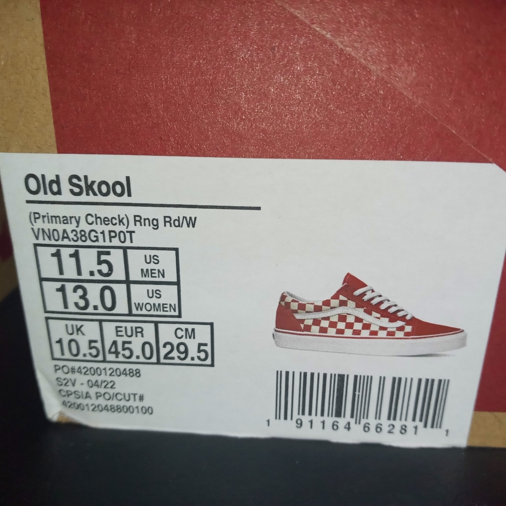 Vans Old Skool Primary Checkers Multiple Sizes - Picture 15 of 16